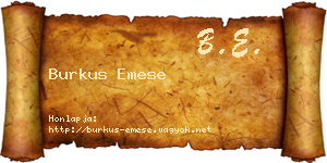 Burkus Emese névjegykártya